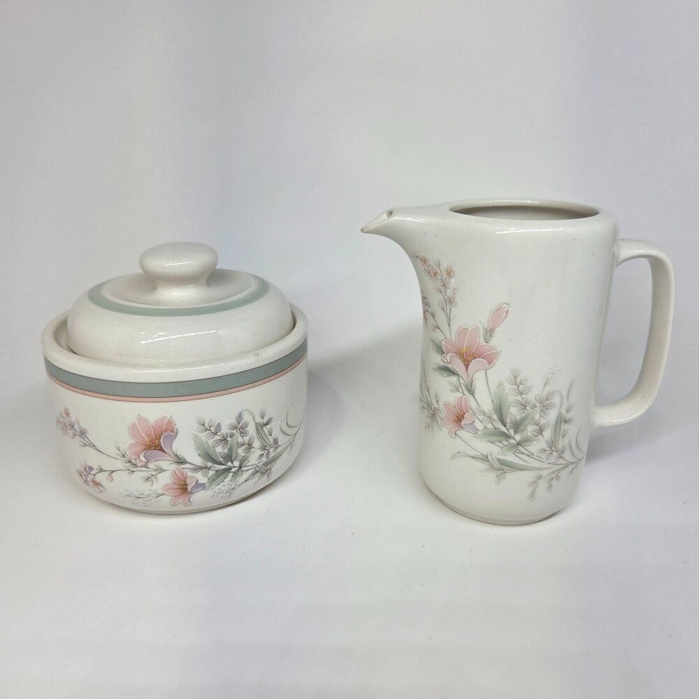Noritake Keltcraft "DEERFIELD" Creamer And Covered Sugar Bowl VGC 1987-1997